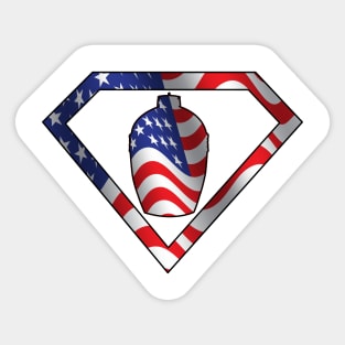 Super Eggman in USA Flag Colors! Sticker